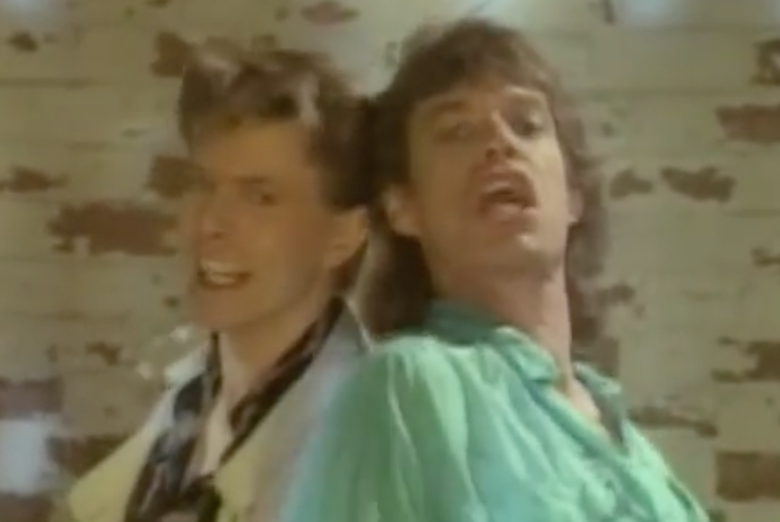 Mick Jagger David Bowie跳舞视频屏幕上限
